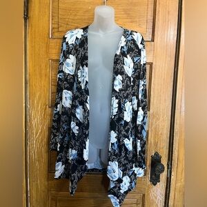 Floral Open Front Cardigan